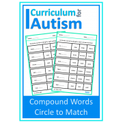 Compound Words Vocabulary Match Worksheets